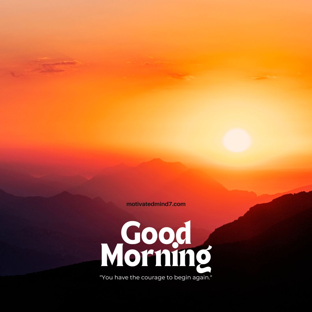 a beautiful sunrise over a mountainous landscape. The sky is filled with vibrant shades of orange, red, and yellow, creating a warm and serene atmosphere. The sun is partially visible, casting a soft glow over the mountains.