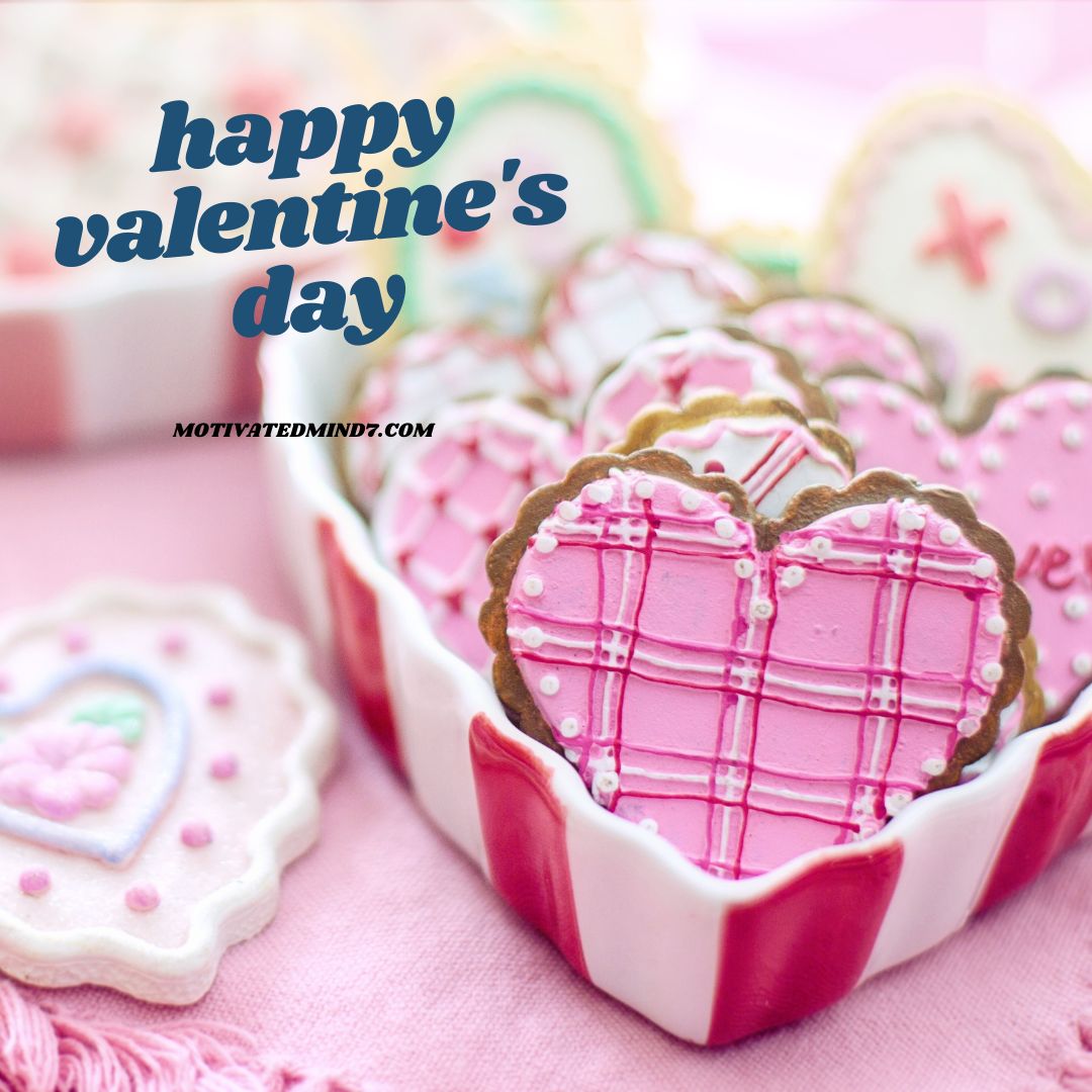 Heart shaped cookies in a heart shaped tray.
