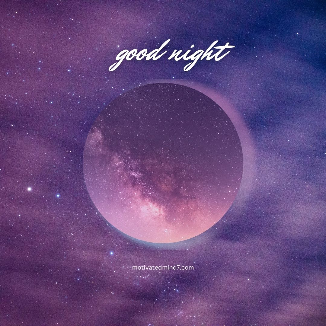 Full moon with multi color sky with stars become beautiful good night image.