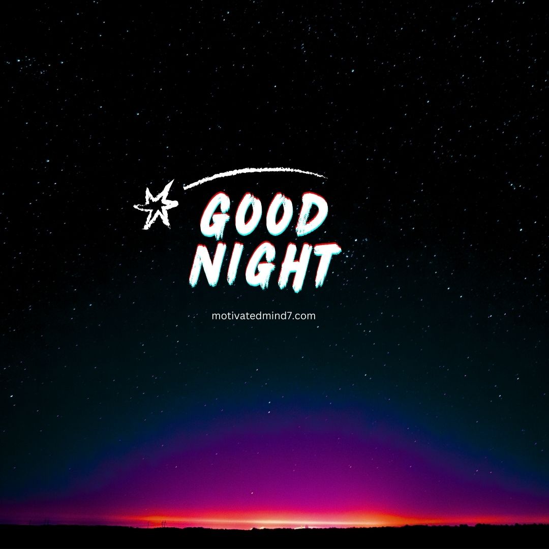 A beautiful image of multicolor sky and stars when sun is almost set down make it a perfect good night image.