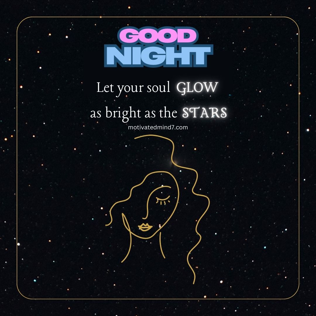 A beautiful good night image of night sky with so many stars and one girl face outline over there.