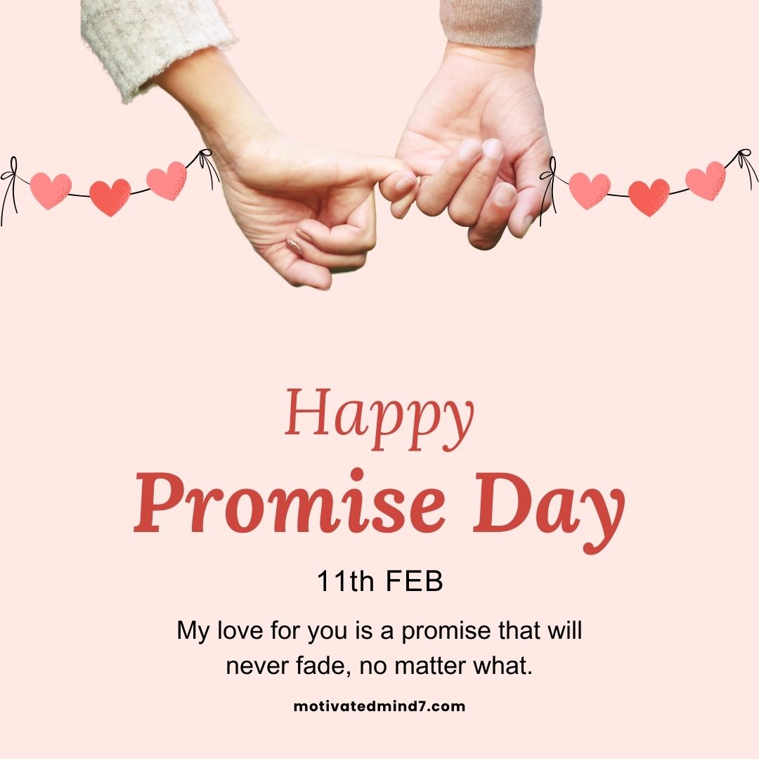 Beautiful Promise Day 2025 image with love message.