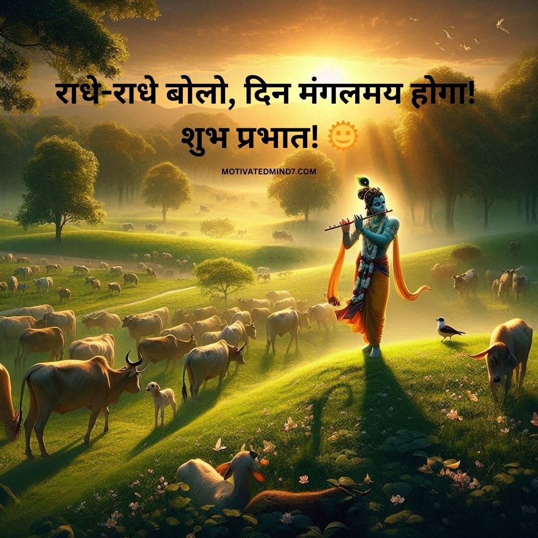 Radha Krishna HD Image with Wishes for Divine Blessings